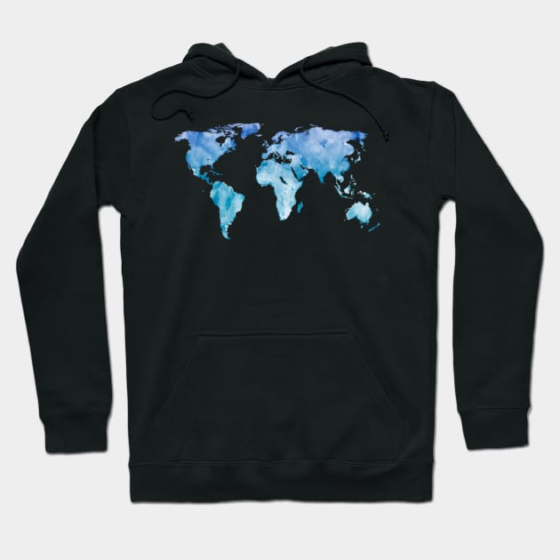 Brushstroke world map Hoodie by DaduShop